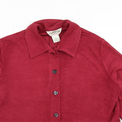 Orvis Womens Red   Basic Button-Up Size M