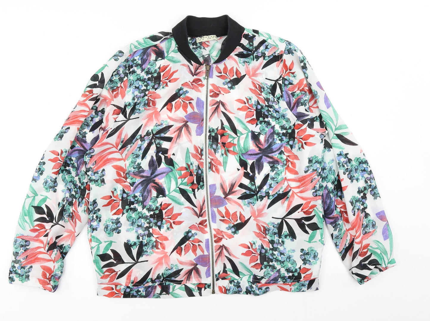 Innocence Womens White Floral  Jacket  Size 14