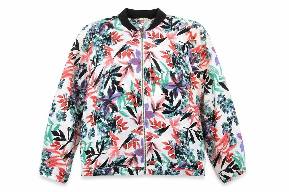 Innocence Womens White Floral  Jacket  Size 14