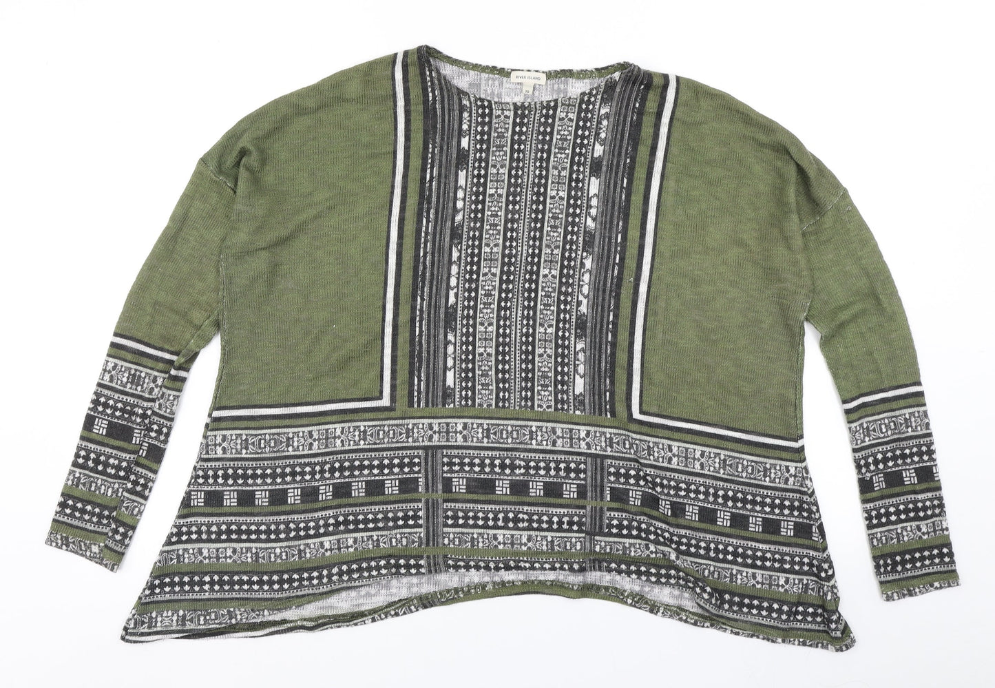 River Island Womens Green   Basic T-Shirt Size 10