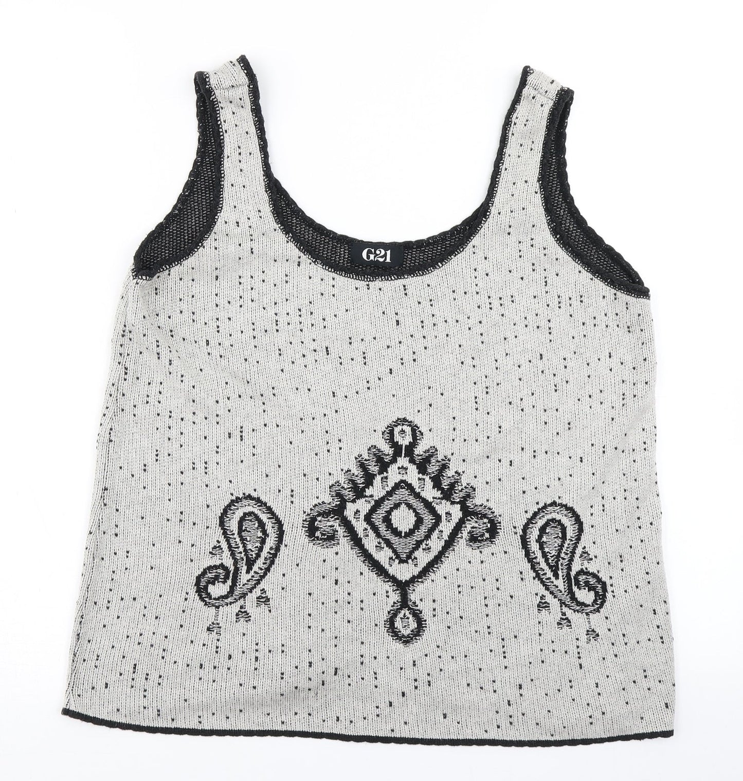 G21 Womens Grey  Knit Basic Tank Size 14