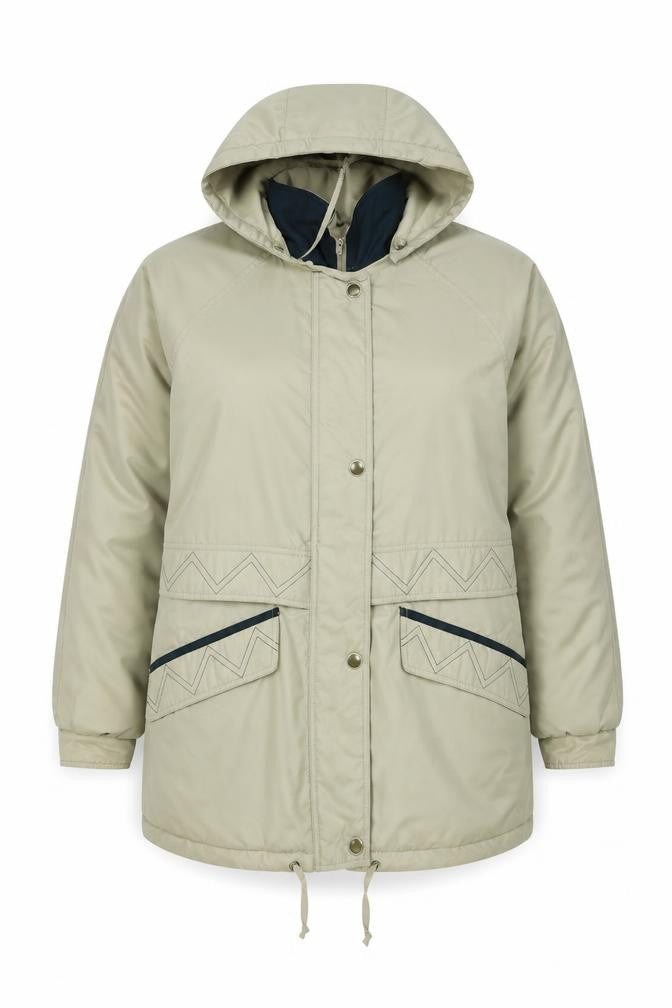 Jessica Reid Womens Beige   Parka Coat Size 14
