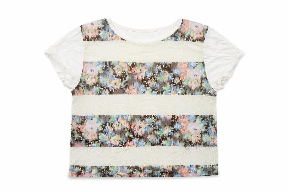 Miss Selfridge Womens White Striped Jersey Basic T-Shirt Size 10