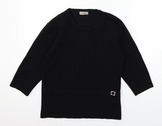 Paramour Womens Black  Knit Pullover Jumper Size XL