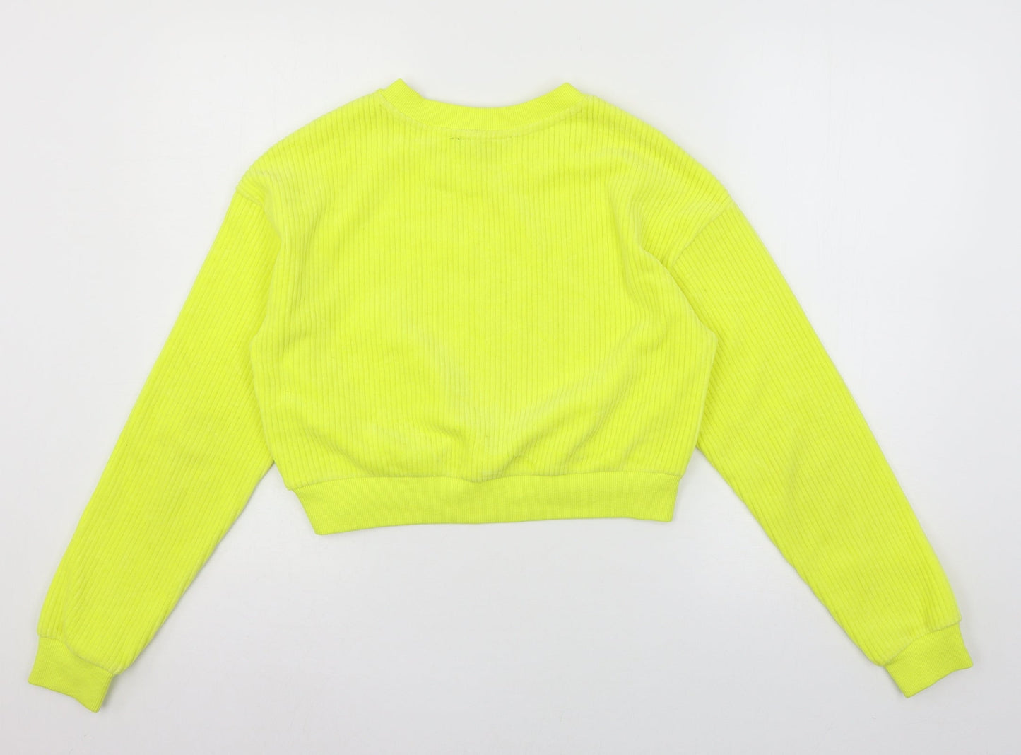 FOREVER 21 Womens Yellow  Jersey Pullover Sweatshirt Size S