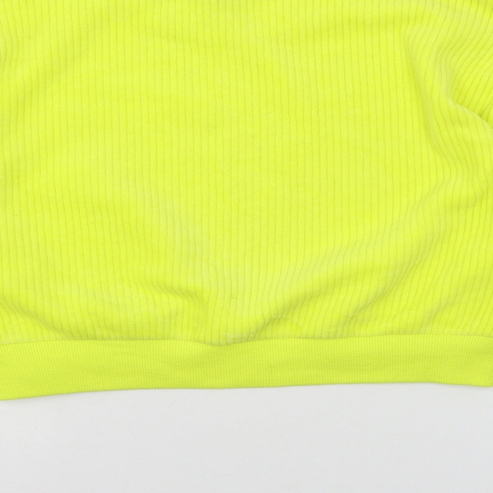 FOREVER 21 Womens Yellow  Jersey Pullover Sweatshirt Size S