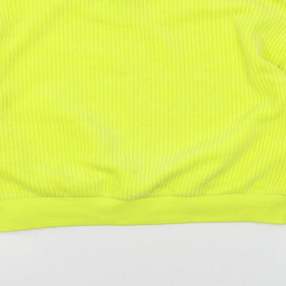 Preloved FOREVER 21 Womens Yellow  Jersey Pullover Sweatshirt Size S - Label