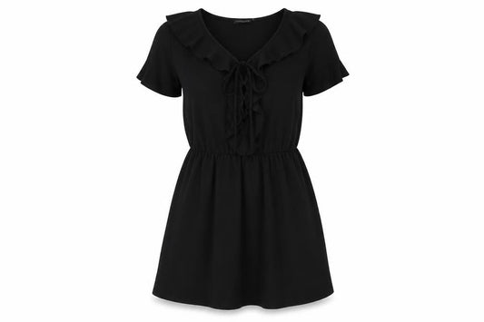PRETTYLITTLETHING Womens Black   T-Shirt Dress  Size 4