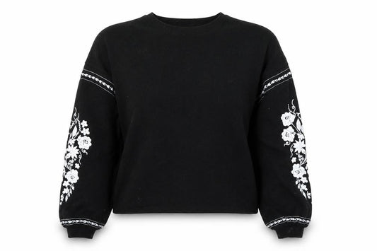 New Look Womens Black  Jersey Pullover Sweatshirt Size S