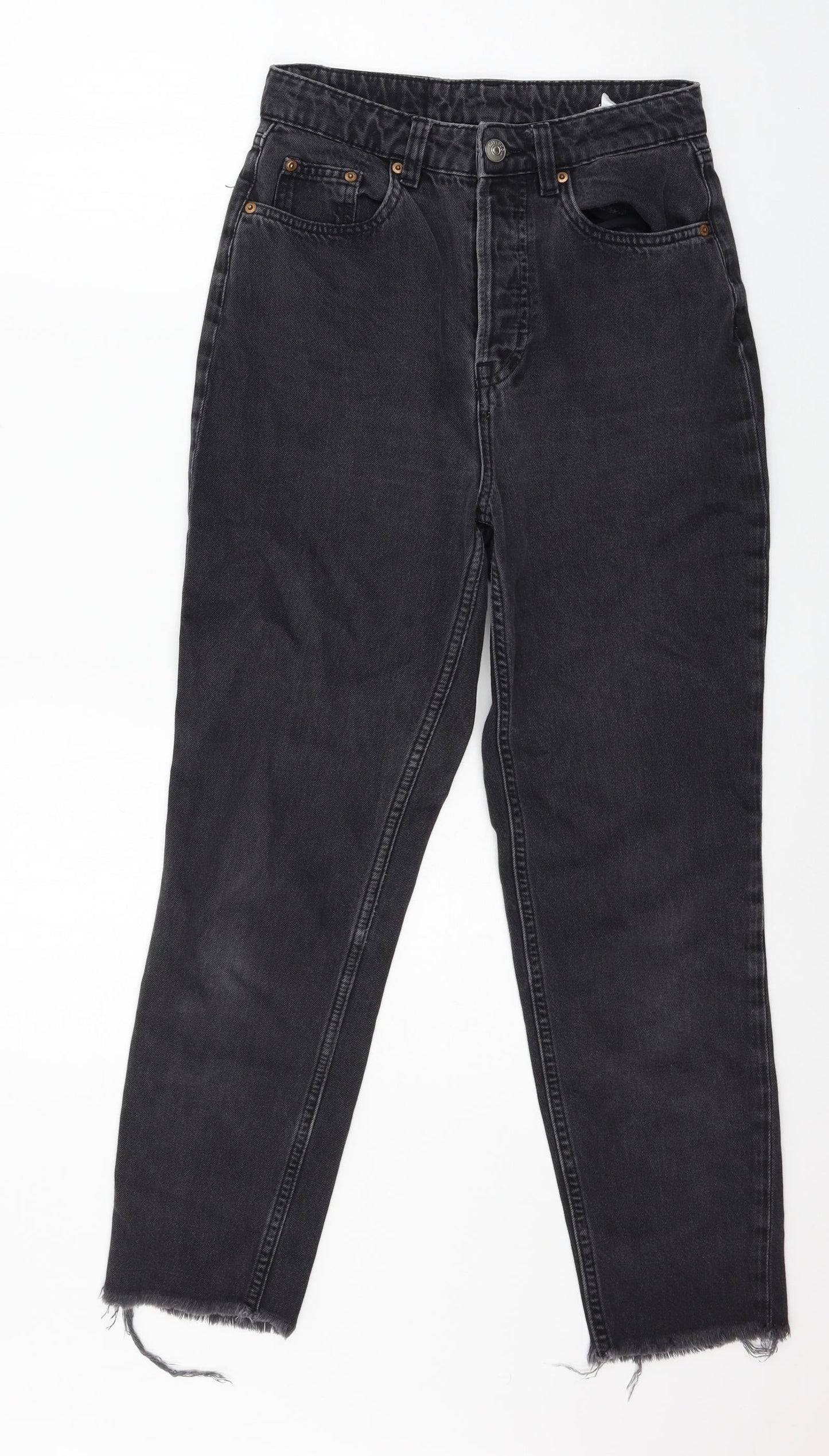 Divided Womens Grey  Denim Mom Jeans Size 8 L26 in