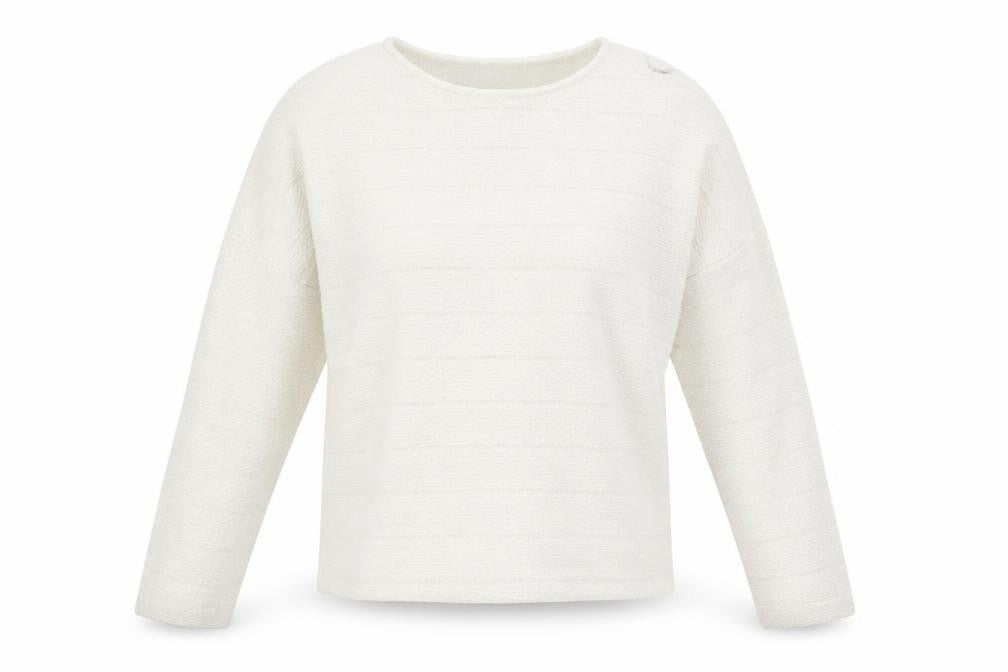New Look Womens White  Jersey Pullover Sweatshirt Size S