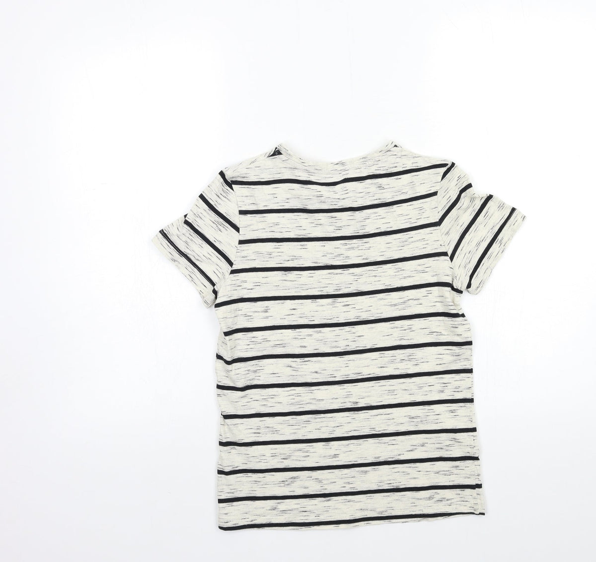 TU Boys Beige Striped  Basic T-Shirt Size 10 Years