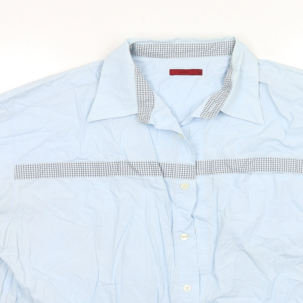 John Mens Blue    Button-Up Size XL