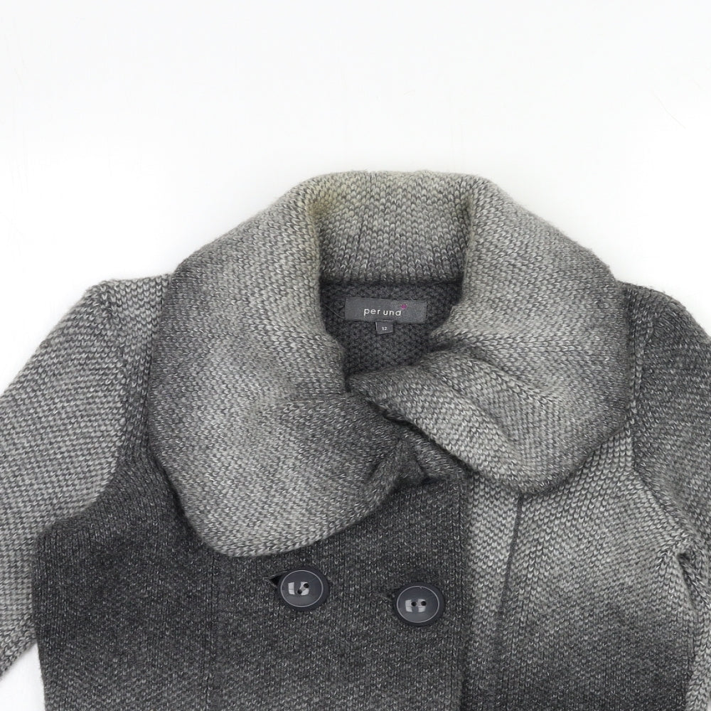 Per Una Womens Grey   Jacket Coatigan Size 12