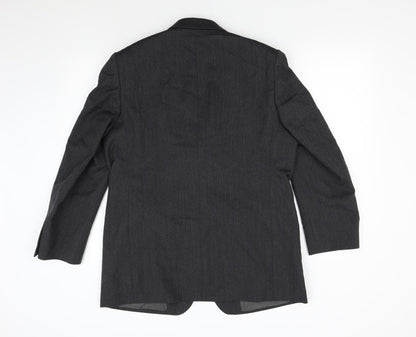 Back view of Woven men’s grey jacket suit jacket, size 40