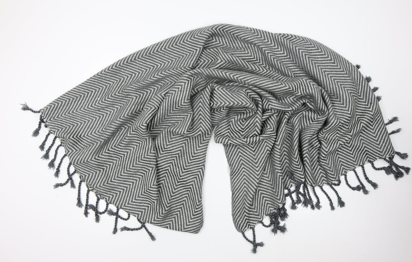 Colours Womens Grey Geometric   Shawl/Wrap