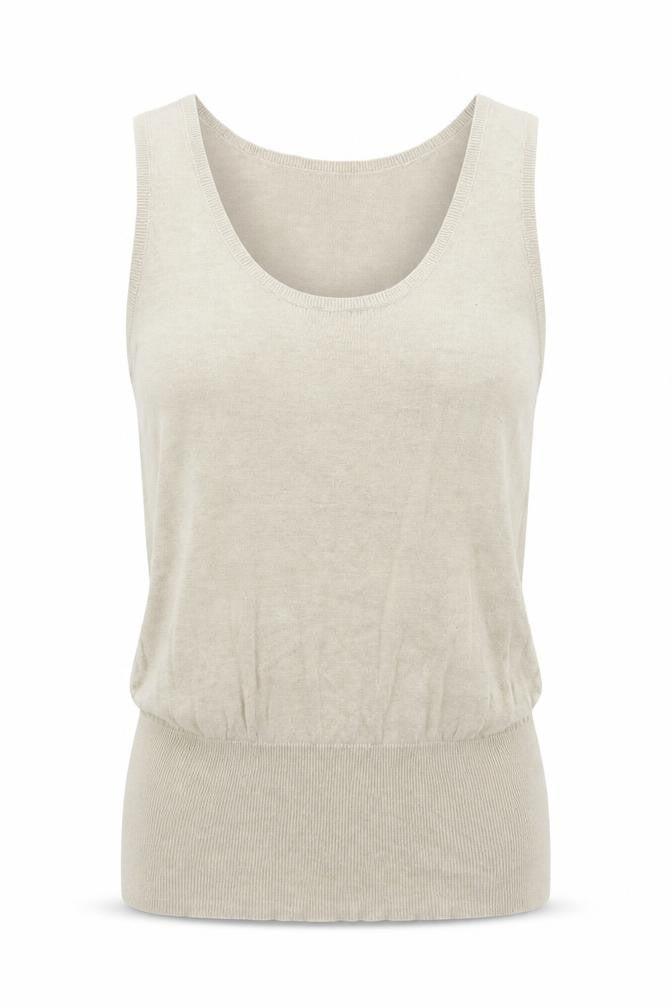 Marks & Spencer Womens Beige  Knit Vest Jumper Size S