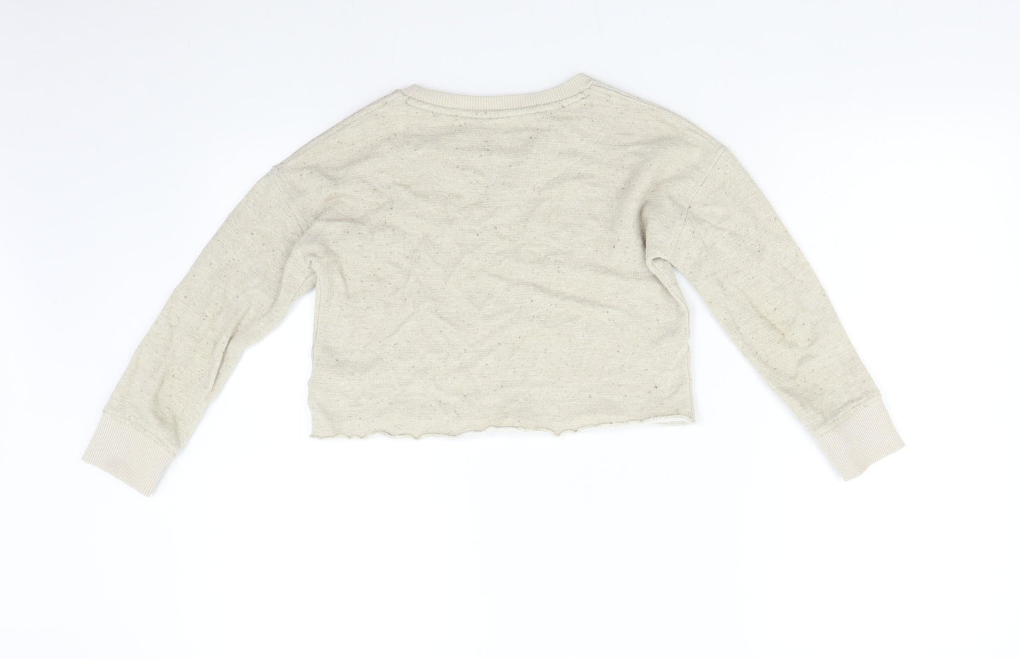 NEXT Girls Beige   Pullover Sweatshirt Size 7 Years  - Butterfly