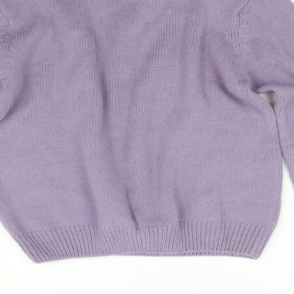 Berkertex Womens Purple  Knit Pullover Jumper Size 10