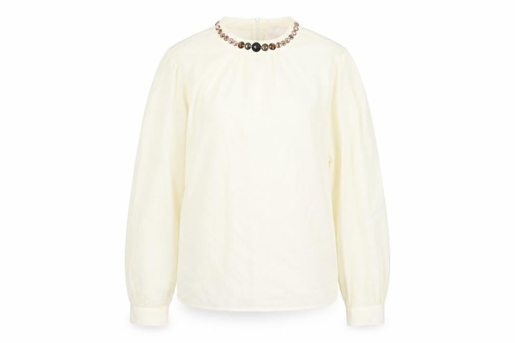 Gharani Strok Womens Beige   Basic T-Shirt Size L