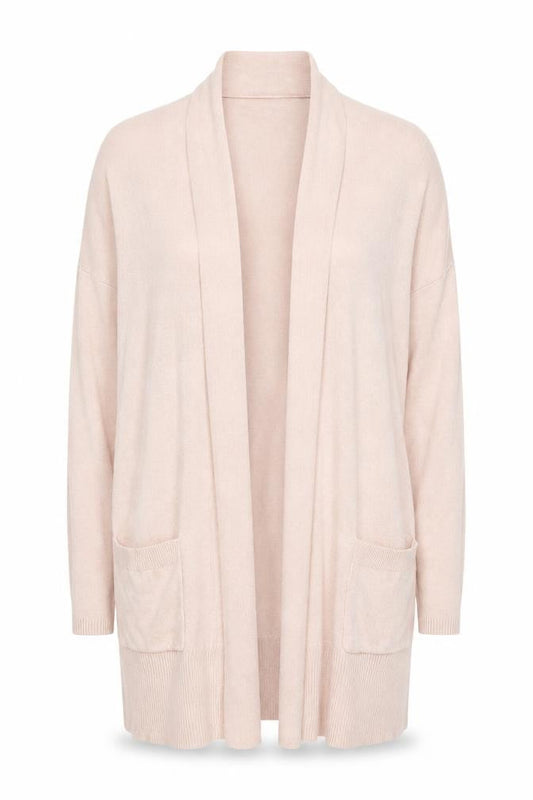 Front view of Atmosphere women’s pink cardigan jumper, size UK 10