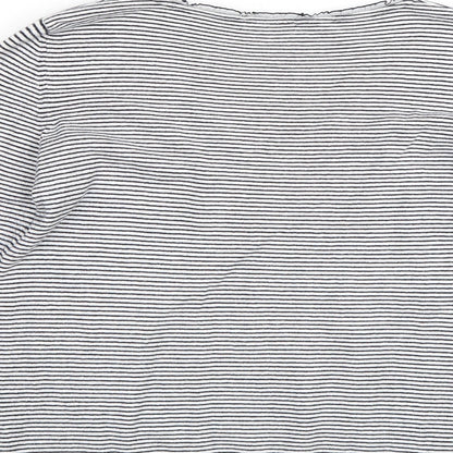 Bonmarché Womens White Striped Pullover Jumper Size 12