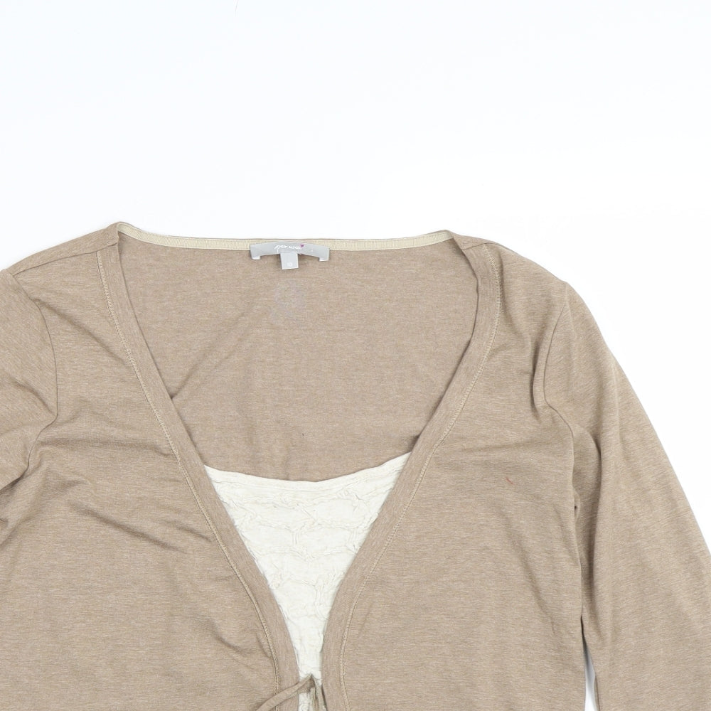 Per Una Womens Brown   Basic T-Shirt Size 10