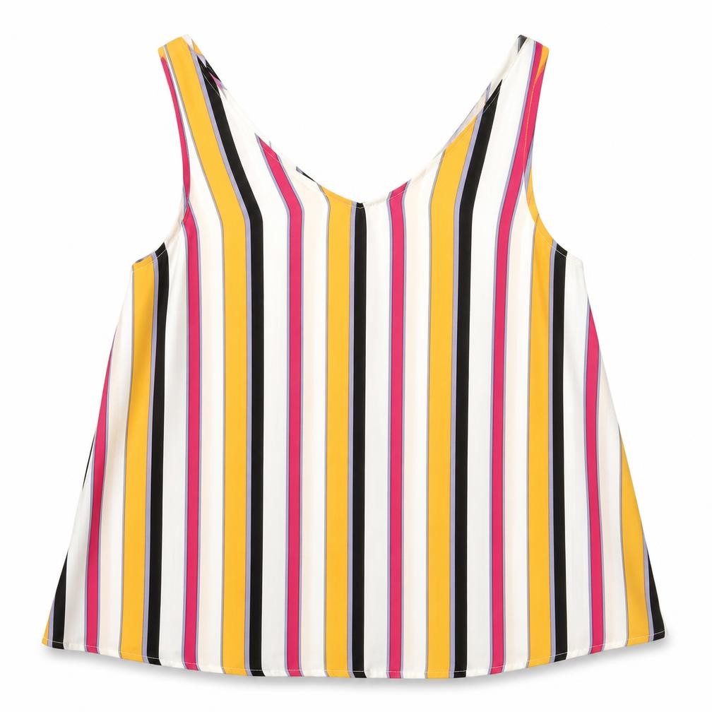Primark Womens Multicoloured Striped  Basic Blouse Size 8