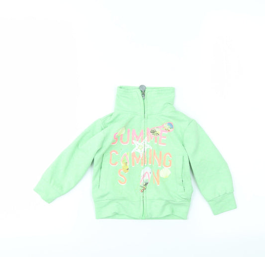 YES  I DO Girls Green   Full Zip Jumper Size 12-18 Months