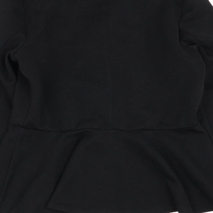 Brand and care label for Papaya women’s black full zip jumper, size UK 10