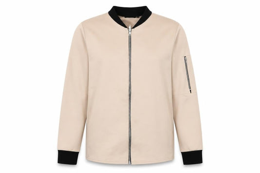 Boohoo Womens Beige   Full Zip Jumper Size 8
