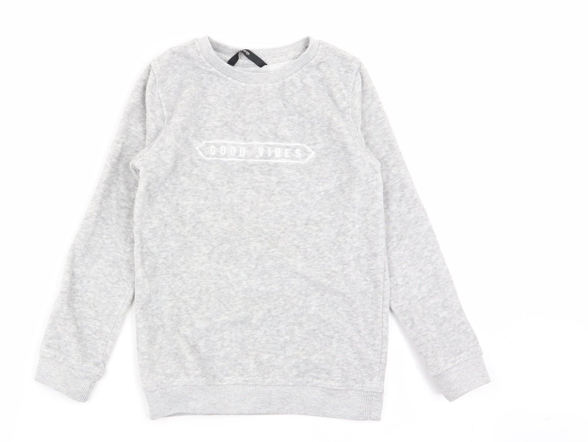 Asda George Girls Grey   Pullover Jumper Size 7-8 Years