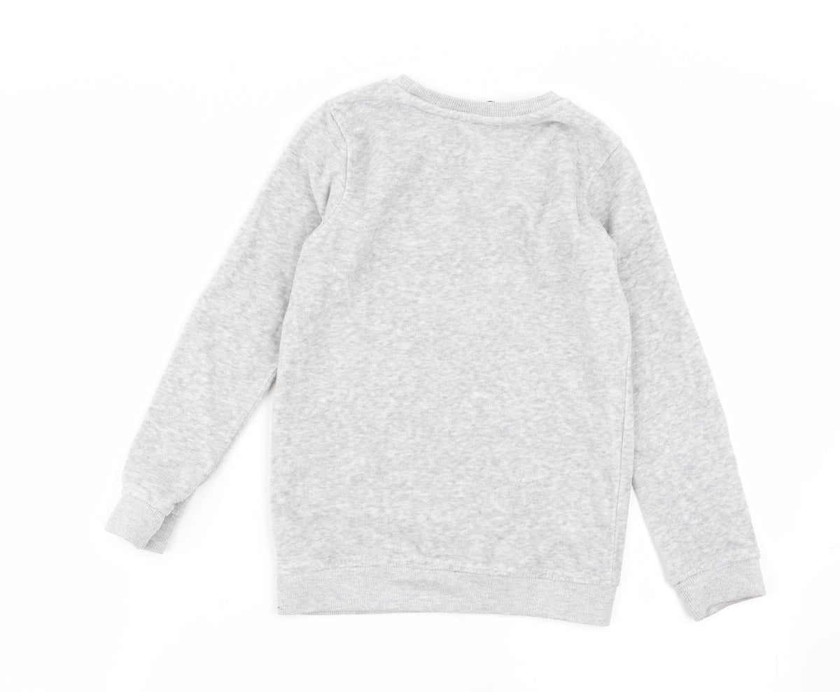 Asda George Girls Grey   Pullover Jumper Size 7-8 Years