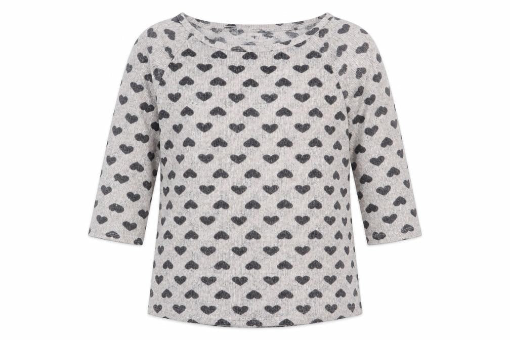 New Look Womens Beige Geometric  Basic T-Shirt Size 12