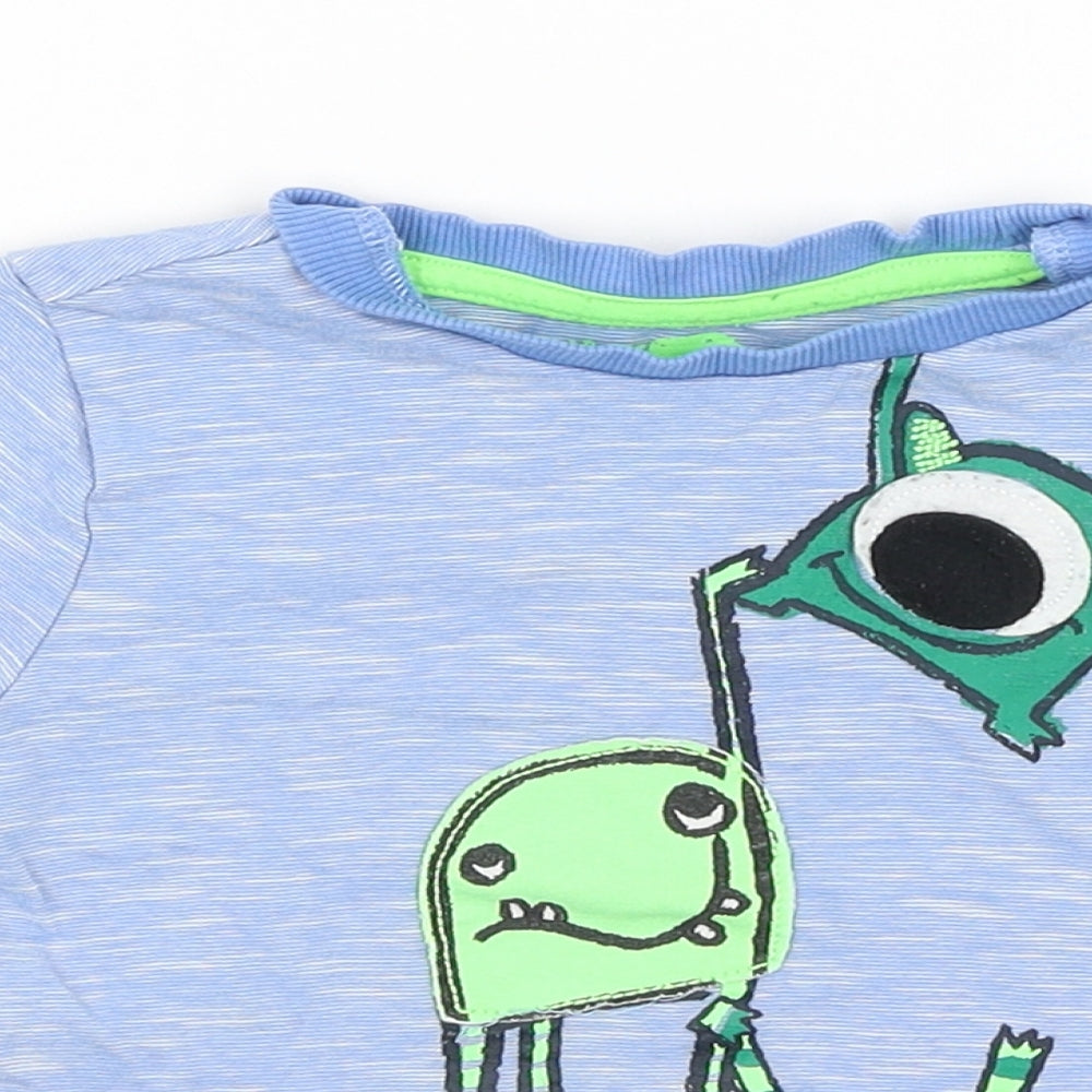F&F Baby Blue   Basic T-Shirt Size 18-24 Months  - Monsters