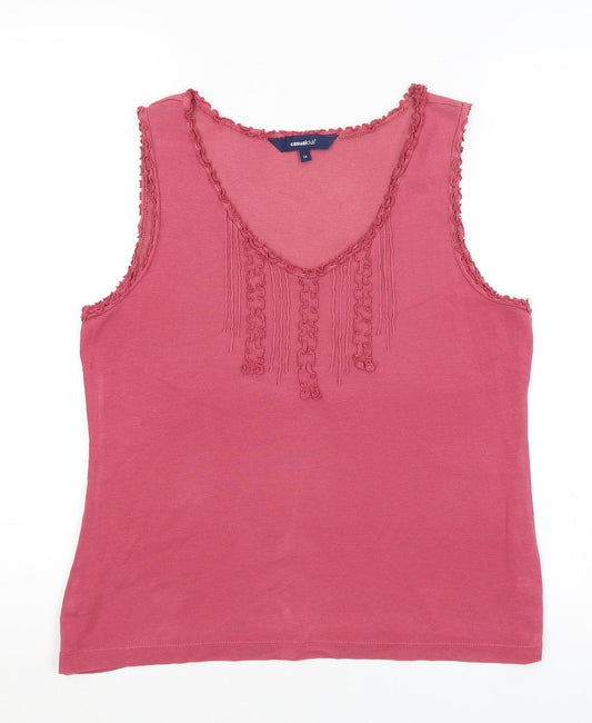 Casual Club Womens Pink   Basic Tank Size 14