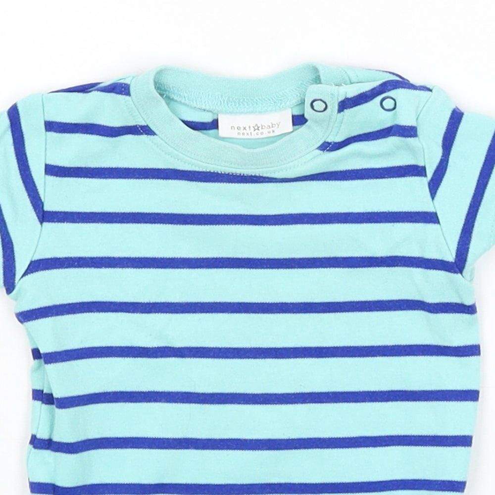 NEXT Baby Blue Striped  Romper One-Piece Size 0-3 Months