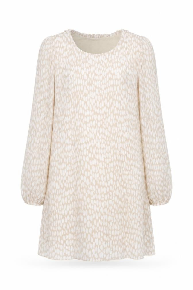 J&L Womens Beige Polka Dot  Shift  Size 8