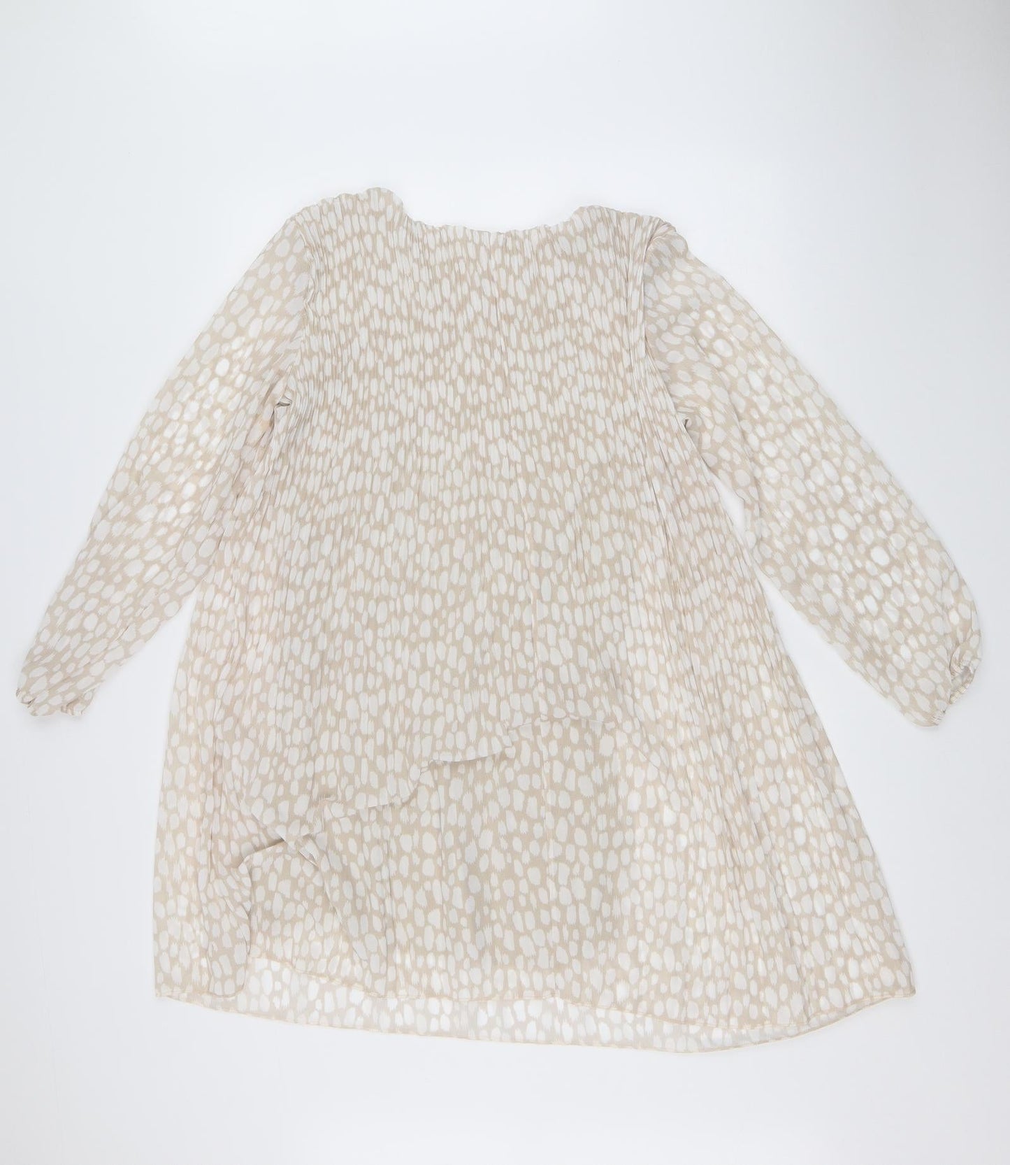 J&L Womens Beige Polka Dot  Shift  Size 8