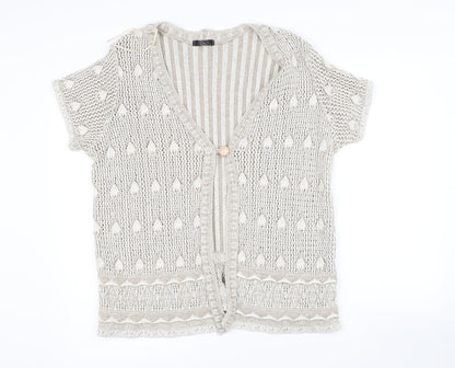Bonmarché Womens Beige Cardigan Jumper Size L