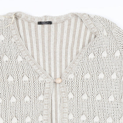 Bonmarché Womens Beige Cardigan Jumper Size L