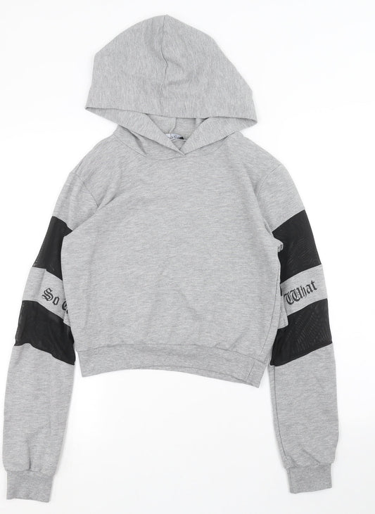 Select Womens Grey   Pullover Hoodie Size S