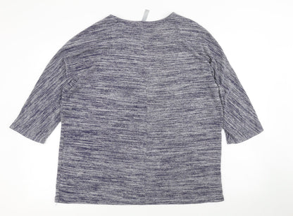 Preworn Womens Blue   Basic Blouse Size XL