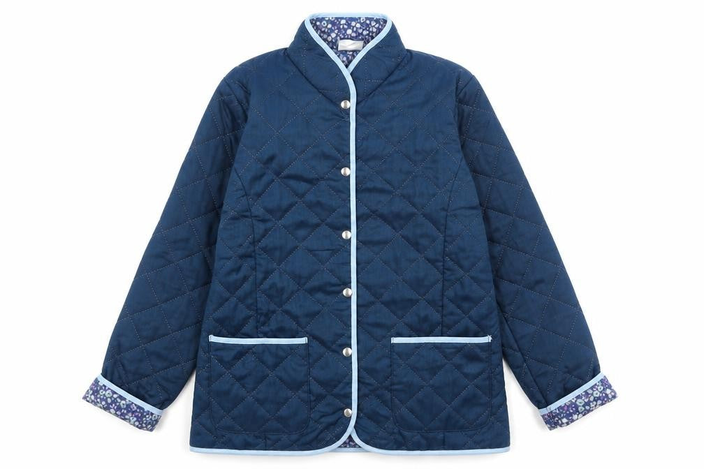 Natalie Andersen Womens Blue   Quilted Coat Size 14