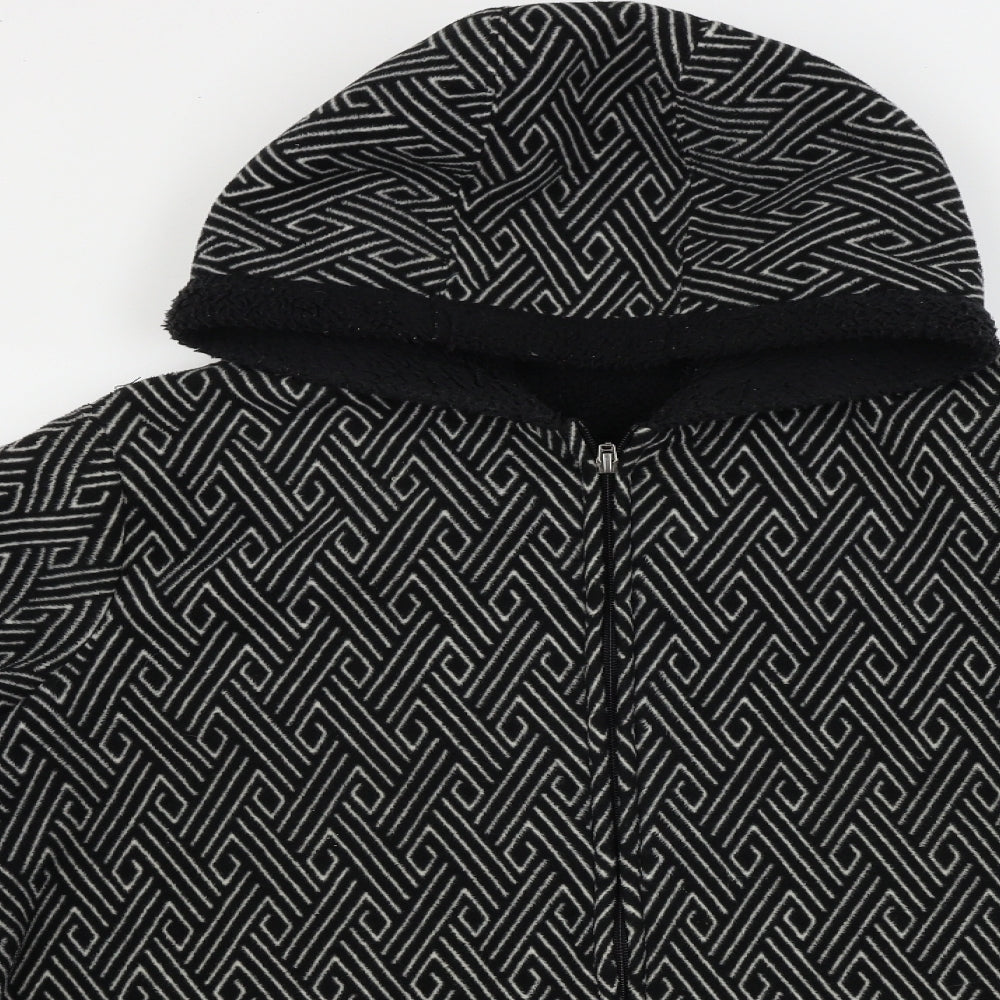 Bonmarché  Womens Black Geometric  Jacket Coat Size L