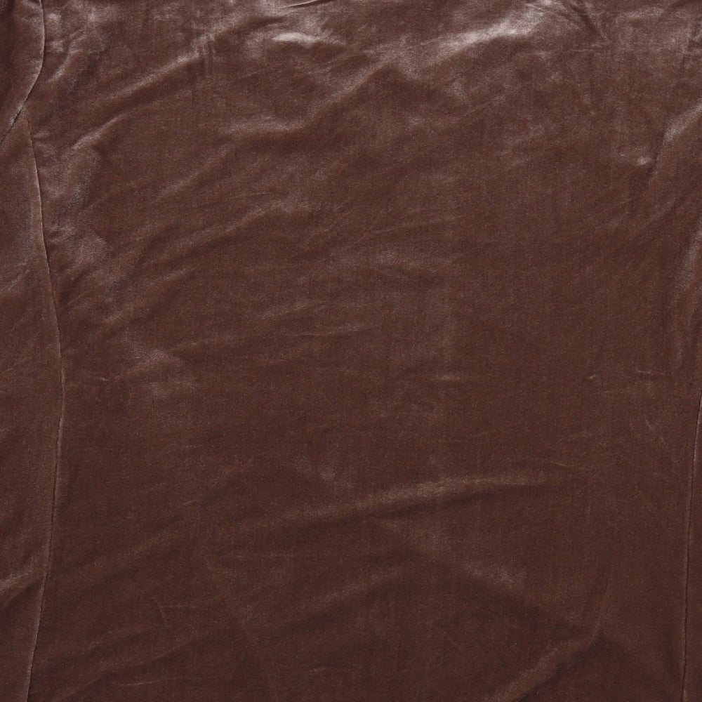 Preworn  Womens Brown   Basic Blouse Size 2XL