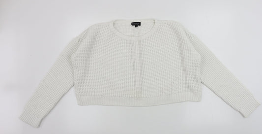 Topshop  Womens White   Pullover Jumper Size 12