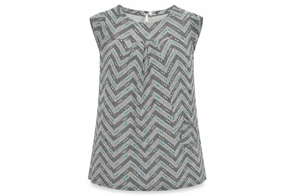 Lime   Womens Green Geometric  Basic T-Shirt Size 12