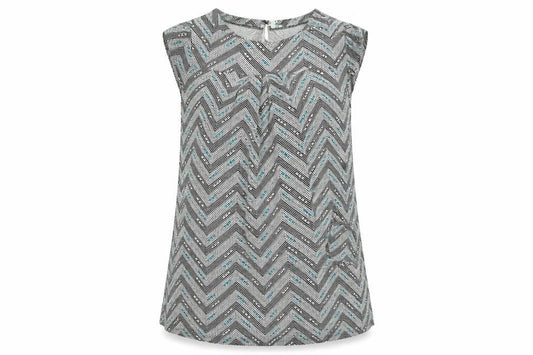 Lime   Womens Green Geometric  Basic T-Shirt Size 12