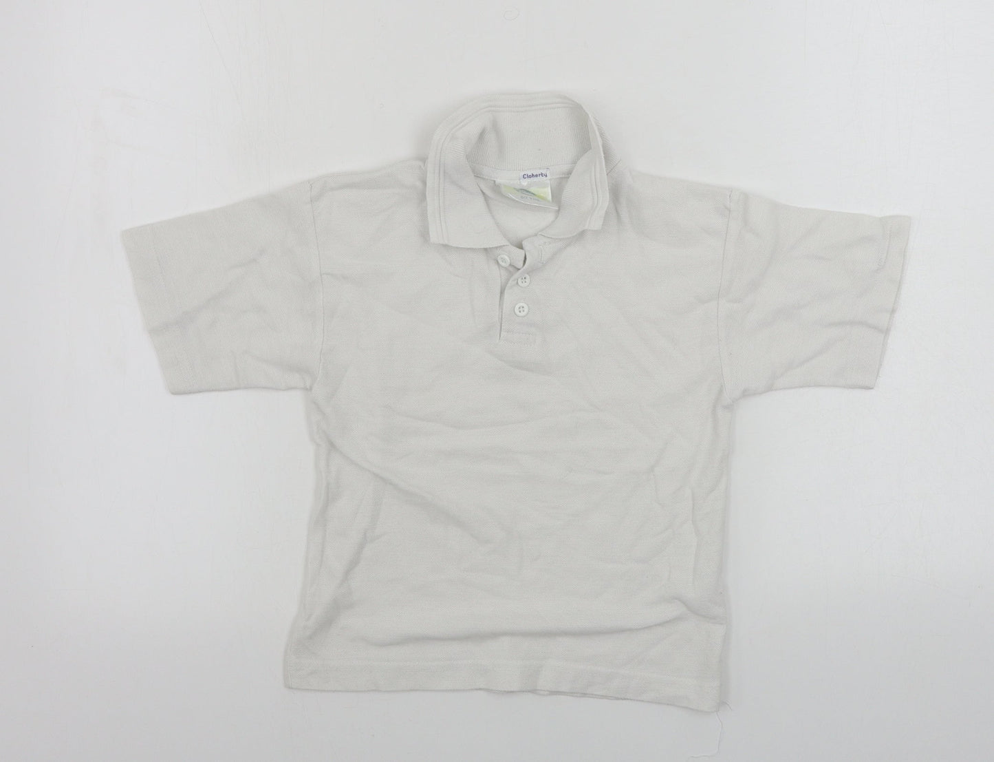 techino  Boys White   Basic Polo Size 6-7 Years